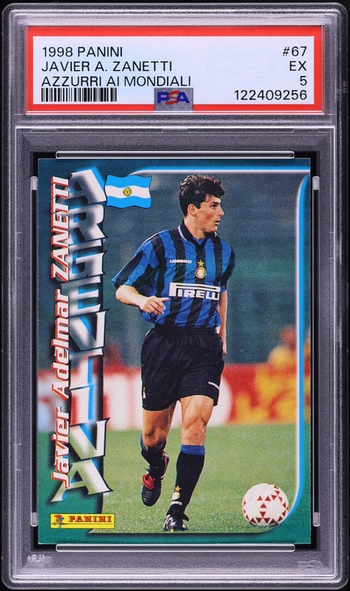 1998 Panini Azzurri Ai Mondiali Javier Zanetti #67 PSA 5 EX