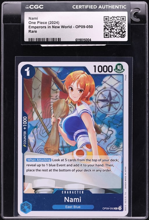 2024 One Piece Emperors In New World Nami #OP09-050 CGC AUTH