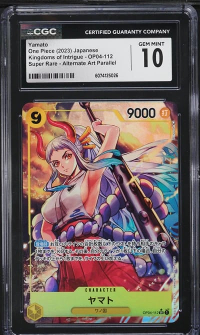 2023 One Piece Japanese Kingdoms Of Intrigue Alt Art Yamato #OP04-112 CGC 10 GEM