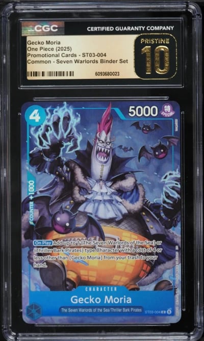 2025 One Piece Promo Seven Warlords Binder Set Gecko Moria #ST03-004 CGC 10 PRISTINE