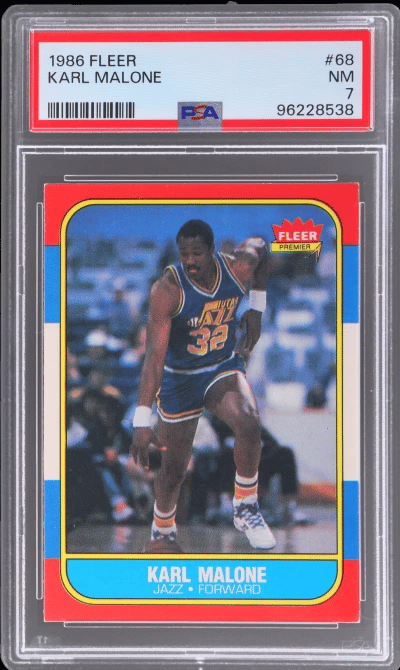 1986 Fleer Karl Malone #68 PSA 7