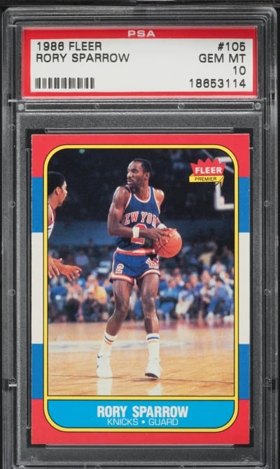 1986 Fleer Basketball Rory Sparr