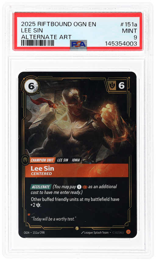 2025 Riftbound: League of Legends Origins Alternate Art Lee Sin #151a PSA 9