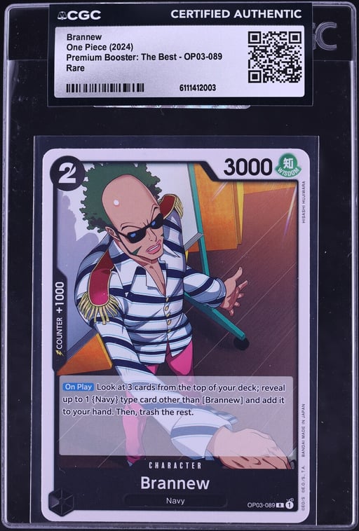2024 One Piece Premium Booster The Best Brannew #OP03-089 CGC AUTH