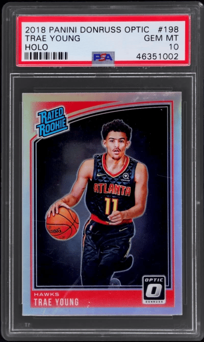 2018 Donruss Optic Rated Rookie Holo Trae Young #198 PSA 10