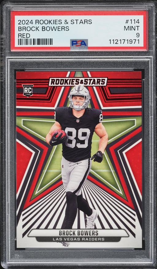 2024 Panini Rookies & Stars Red Brock Bowers ROOKIE #114 PSA 9 MINT