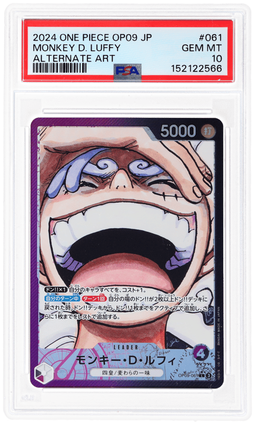 2024 One Piece Emperors In the New World Japanese Alternate Art Monkey D. Luffy #OP09061 PSA 10