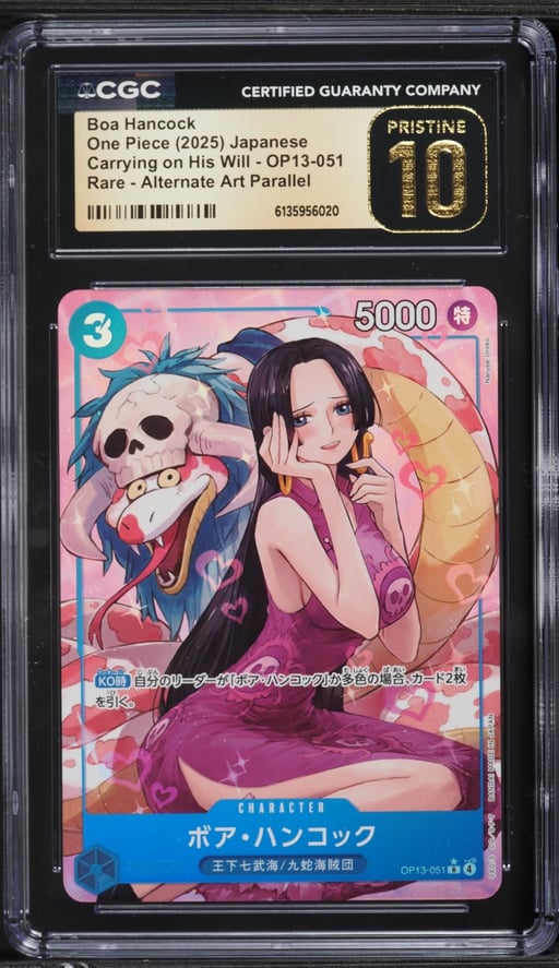 2025 One Piece Japanese Carrying On His Will Alt Art Boa Hancock #OP13-051 CGC 10 PRISTINE