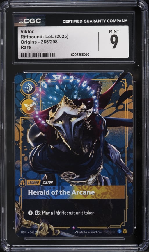 2025 Riftbound League Of Legends LoL Origins Viktor #265 CGC 9 MINT