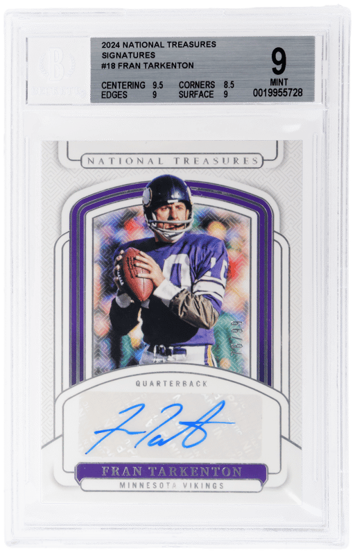 2024 National Treasures Signature Fran Tarkenton #SIGS-FTN 76/99 BGS 9