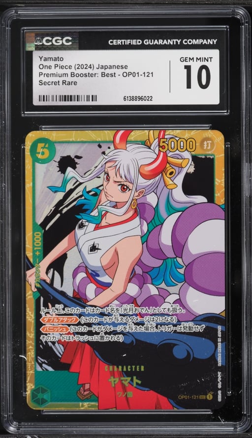 2024 One Piece Japanese Premium Booster Best SEC Yamato #OP01-121 CGC 10 GEM MINT