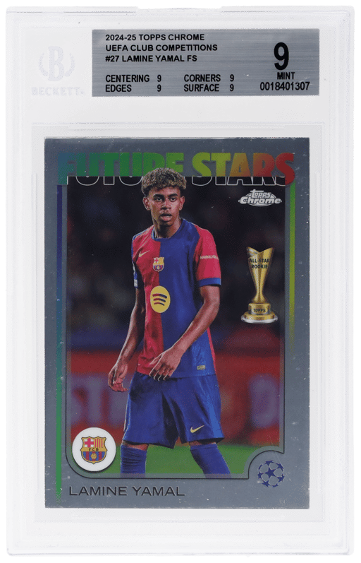 2024 Topps Chrome UEFA Cc Lamine Yamal #27 BGS 9