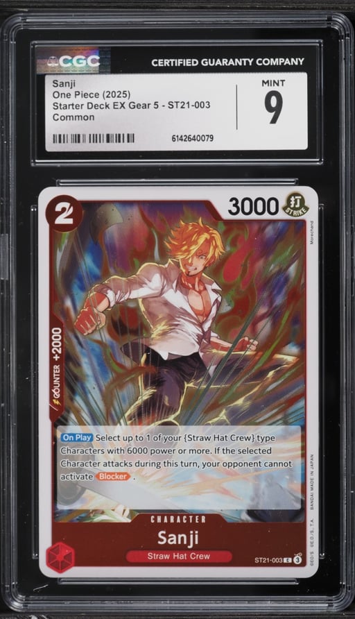 2025 One Piece Starter Deck EX Gear 5 Sanji #ST21-003 CGC 9 MINT