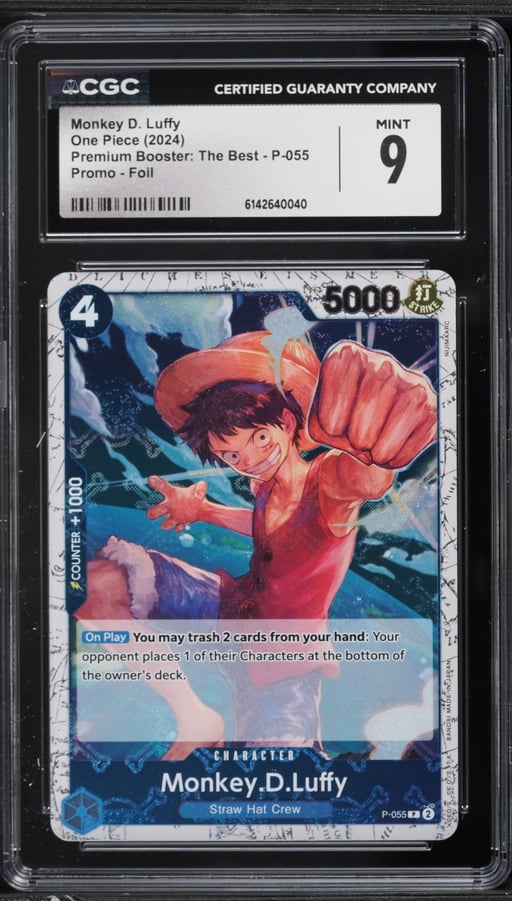2024 One Piece Premium The Best Foil Monkey D. Luffy #P-055 CGC 9 MINT