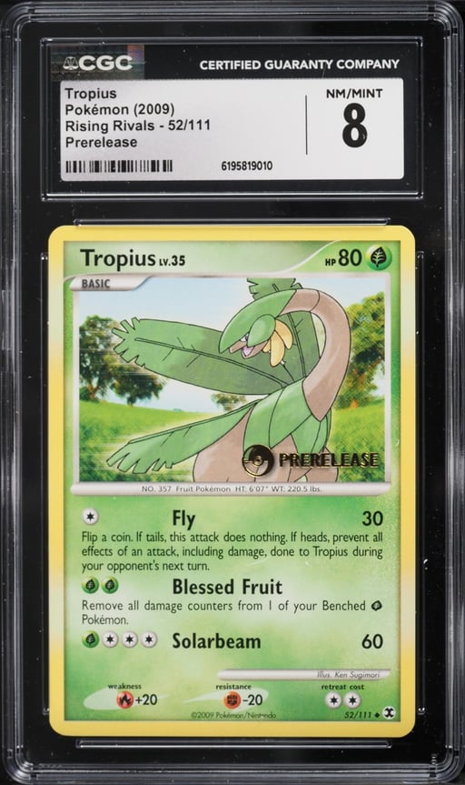 2009 Pokemon Platinum Rising Rivals Prerelease Tropius #52 CGC 8 NM-MT