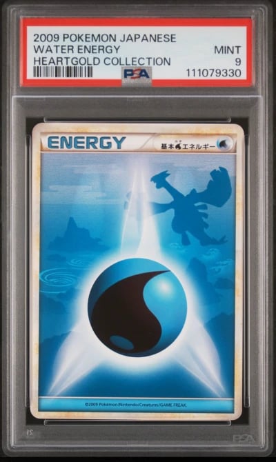 2009 POKEMON JPN HEARTGOLD COLL WATER ENERGY PSA 9