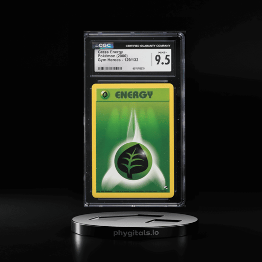 2000 Pokemon Gym Heroes Grass Energy #129 CGC 9.5 MINT+