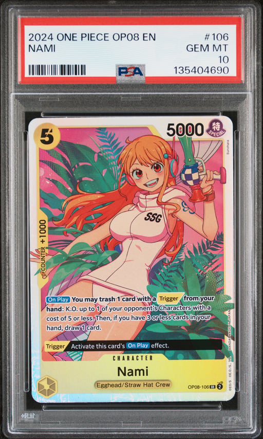 2024 ONE PIECE OP08-TWO LEGENDS 106 NAMI PSA 10