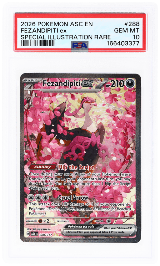 2026 Pokemon Mega Evolution Ascended Heroes Special Illustration Rare Fezandipiti Ex #288 PSA 10