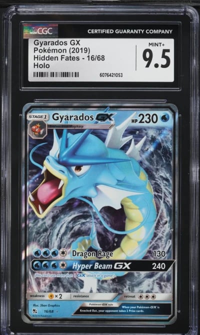2019 Pokemon Sun & Moon Hidden Fates Gyarados GX #16 CGC 9.5 MINT+