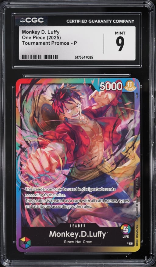 2025 One Piece Tournament Promo Leader Monkey D. Luffy #P CGC 9 MINT