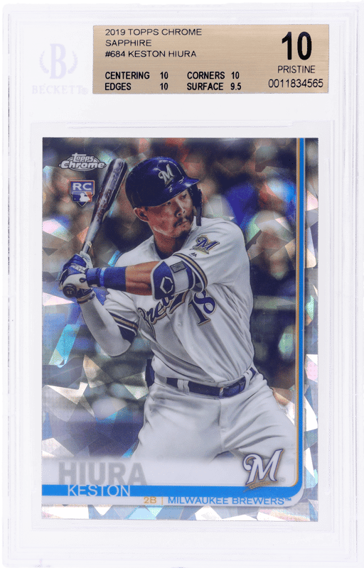 2019 Topps Chrome Sapphire Edition Keston Hiura #684 BGS 10