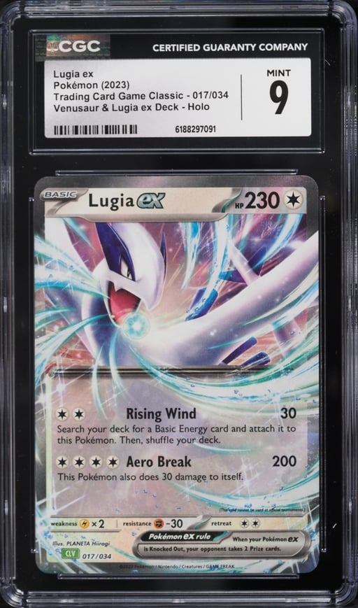 2023 Pokemon SV TCG Classic Venusaur Ex Deck Holo Lugia Ex #17 CGC 9 MINT