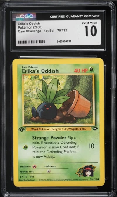 2000 Pokemon Gym Challenge 1st Edition Erika's Oddish #70 CGC 10 GEM MINT