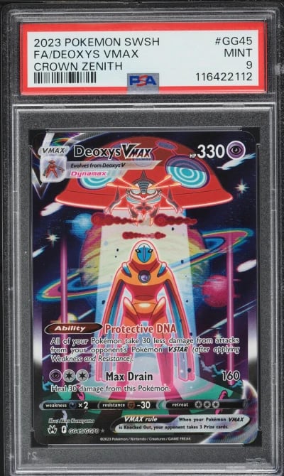 2023 Pokemon Sword & Shield Crown Zenith Alt Art Deoxys VMAX #GG45 PSA 9 MINT