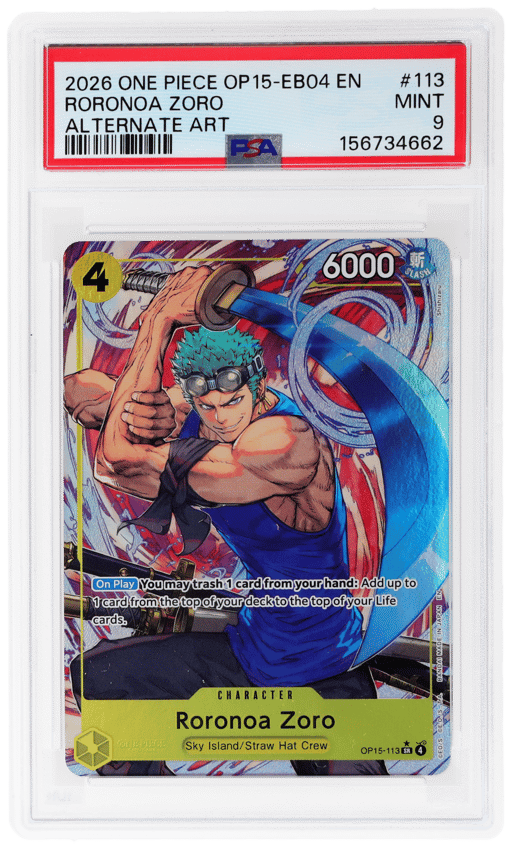 2026 One Piece Adventure On Kami's Island Alternate Art Roronoa Zoro #113 PSA 9
