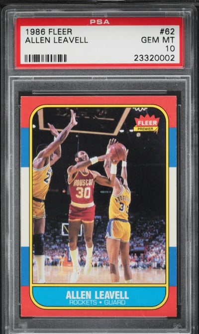 1986 Fleer Basketball Allen Leav