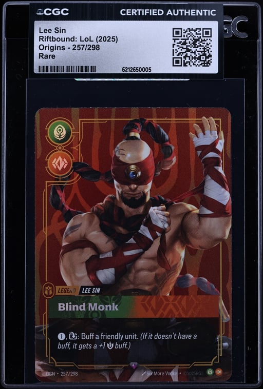 2025 Riftbound League Of Legends Origins Lee Sin #257 CGC AUTH