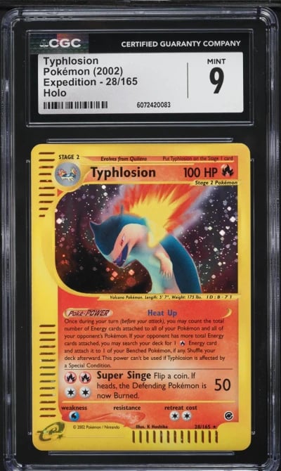 2002 Pokemon Expedition Holo Typhlosion #28 CGC 9 MINT