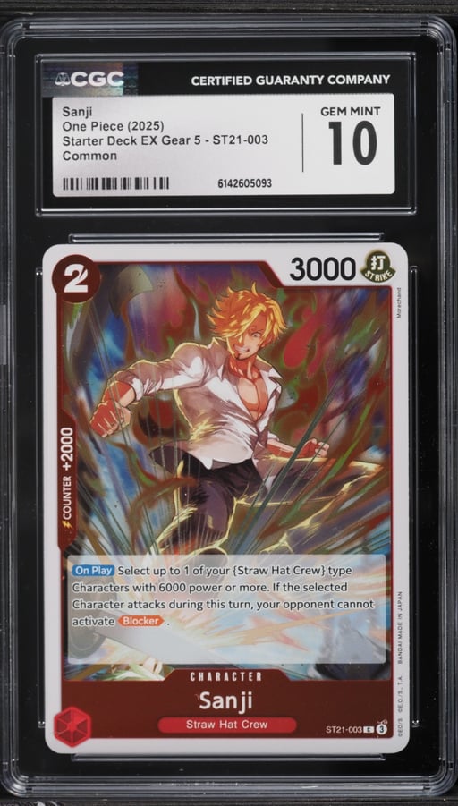2025 One Piece Starter Deck EX Gear 5 Sanji #ST21-003 CGC 10 GEM MINT