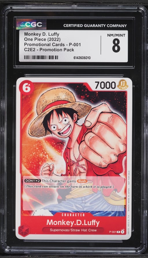 2022 One Piece Promotional Cards C2E2 Promotion Pack Monkey D. Luffy #P-001 CGC 8 NM-MT