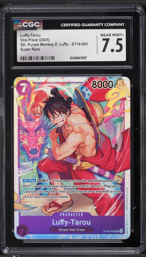 2024 One Piece Starter Deck Purple Monkey D. Luffy SR Luffy-Tarou #ST18-005 CGC 7.5 NRMT+