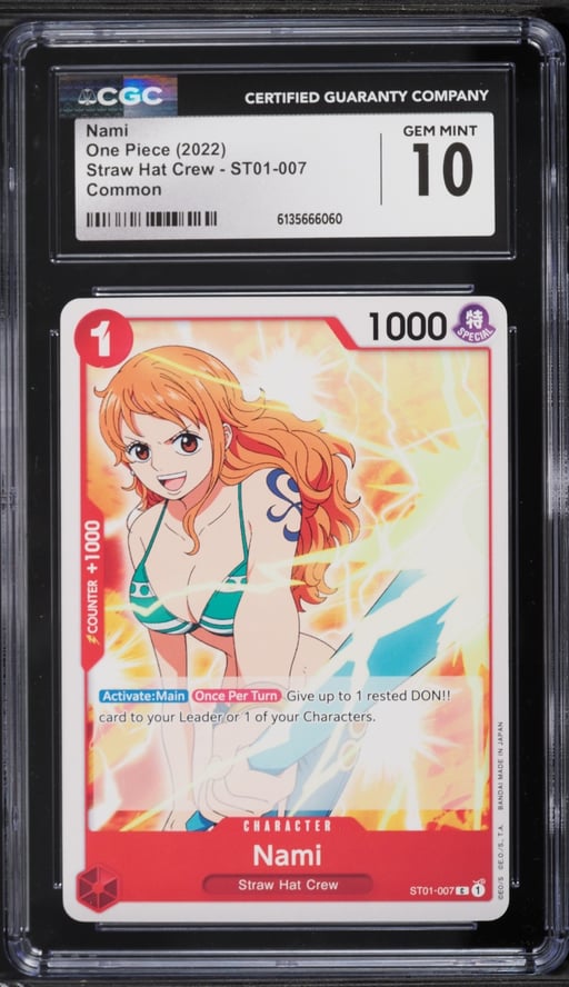 2022 One Piece Japanese Straw Hat Crew Nami #ST01-007 CGC 10 GEM MINT
