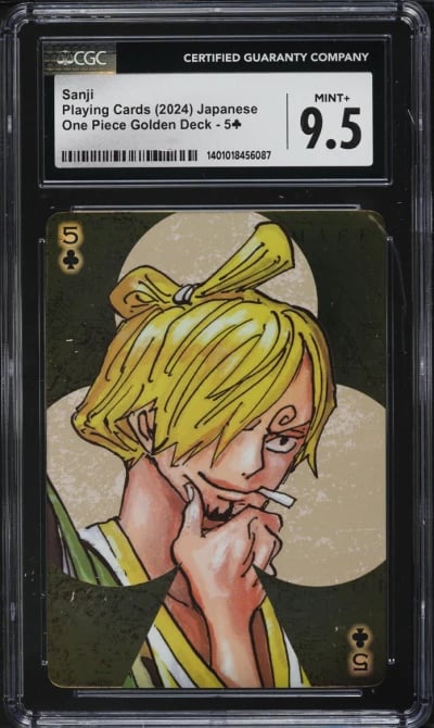 2024 One Piece Japanese Playing Cards Golden Deck Sanji CGC 9.5 MINT+