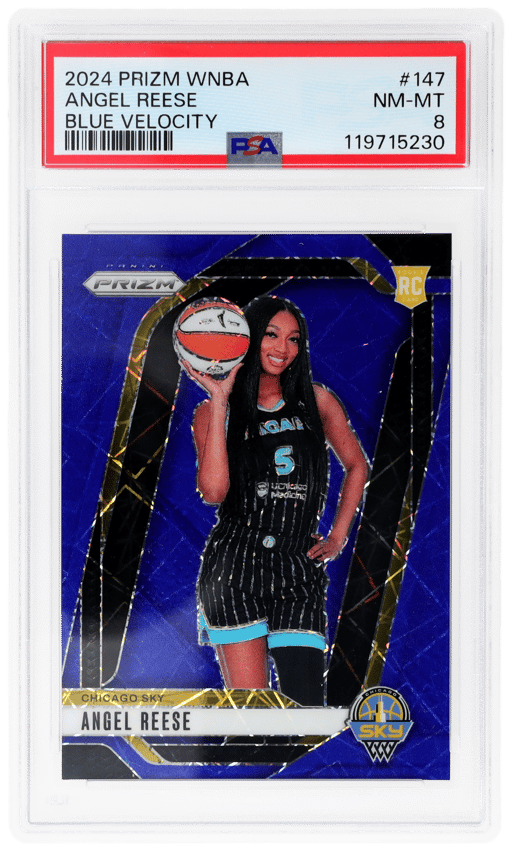 2024 Panini Prizm WNBA Blue Velocity Angel Reese #147 PSA 8