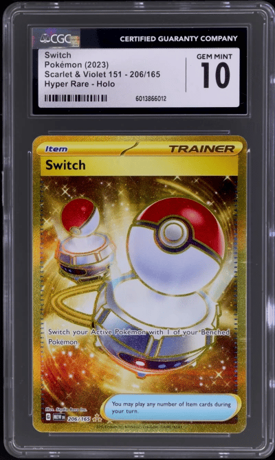 2023 Pokemon Scarlet and Violet 151 Hyper Rare Switch #206 CGC 10
