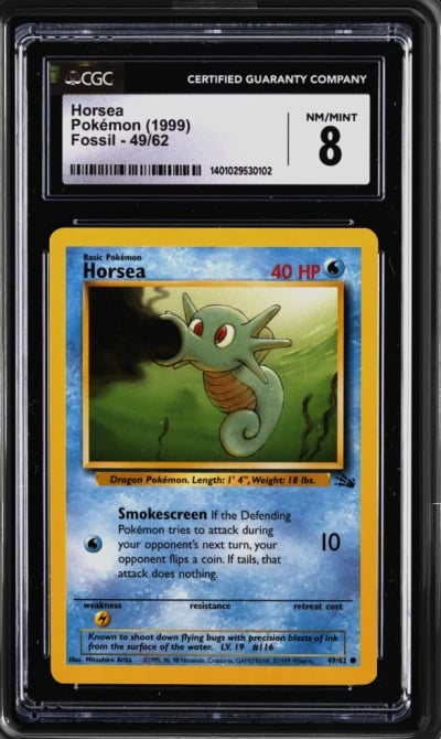 1999 POKEMON FOSSIL #49 HORSEA C