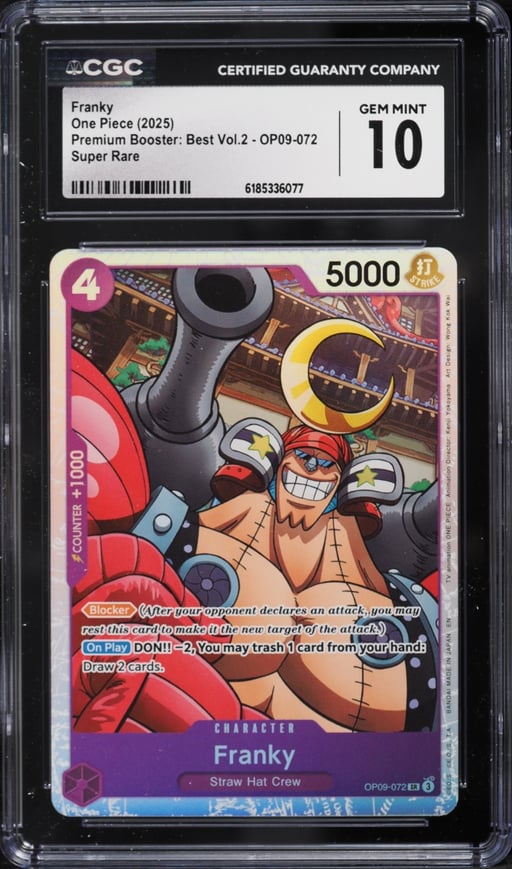 2025 One Piece Premium Booster: Best Vol.2 Franky #OP09-072 CGC 10 GEM MINT