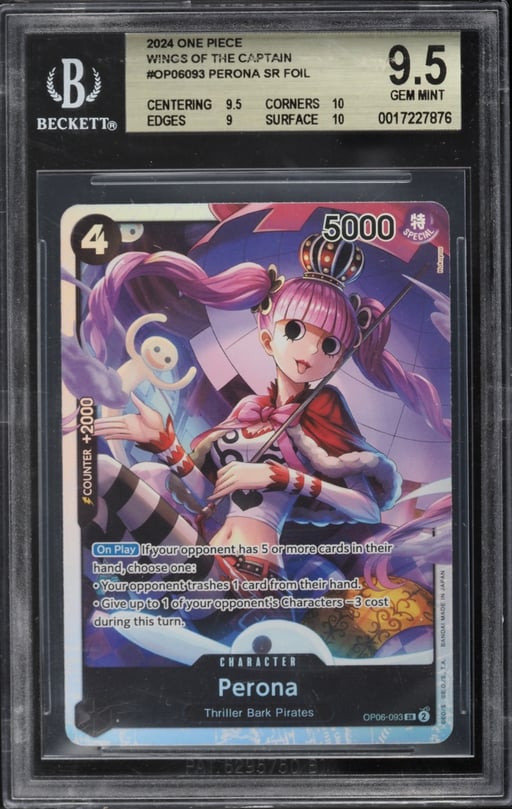 2024 One Piece Wings Of The Captain Perona #OP06-093 BGS 9.5 GEM MINT