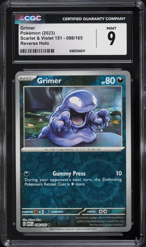 2023 Pokemon Scarlet & Violet 151 Reverse Holo Grimer #088 CGC 9 MINT