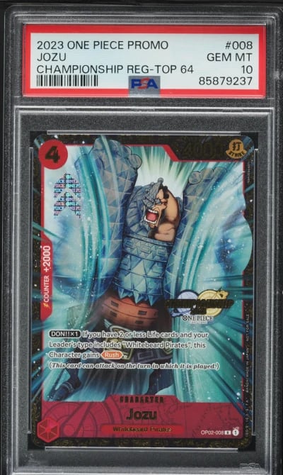 2023 One Piece Promo Championship Top 64 Jozu #OP02-008 PSA 10 GEM MINT