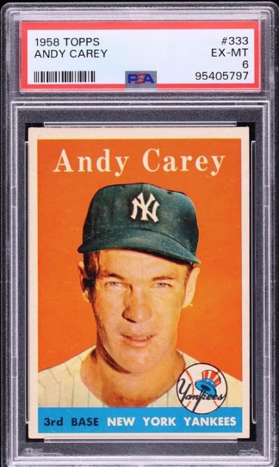 1958 Topps Andy Carey #333 PSA 6 EXMT