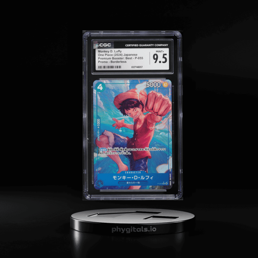 2024 One Piece Japanese Premium Booster Best Borderless Alt Art Monkey D. Luffy #P-055 CGC 9.5