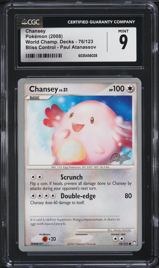 2008 Pokemon World Championships Deck Paul Atanassov Chansey #76 CGC 9 MINT