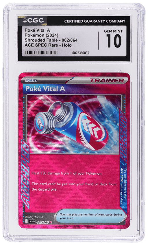 2024 Pokemon Scarlet and Violet Shrouded Fable Ace Spec Poke Vital A #62 CGC 10