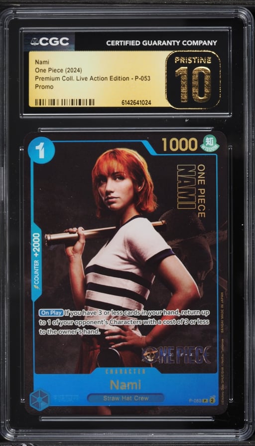 2024 One Piece Promo Premium Collection Live Action Edition Alt Art Nami #P-053 CGC 10 PRISTINE
